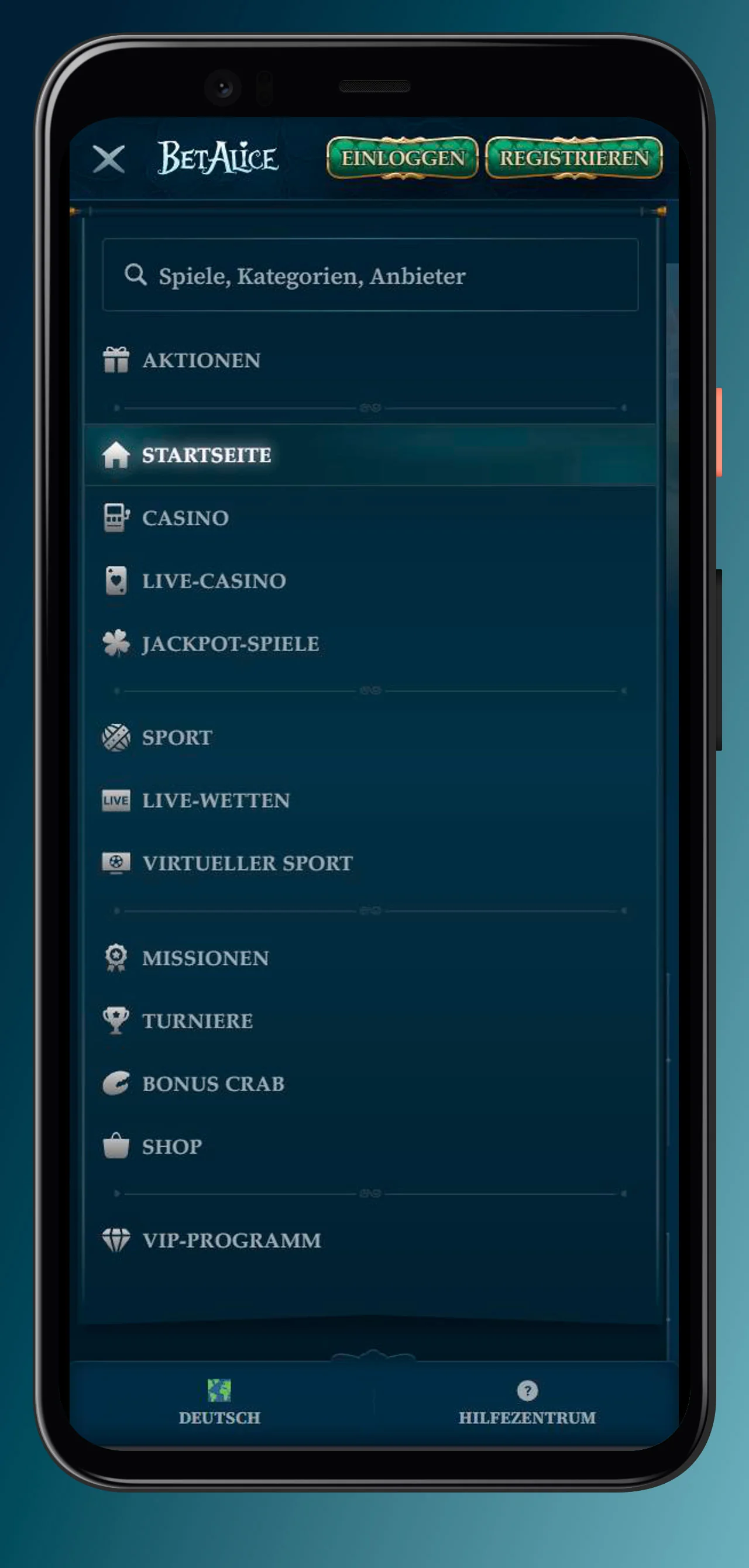 app menu