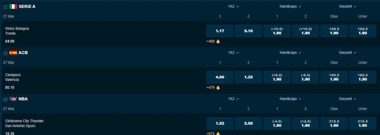 Sportangebot: NBA